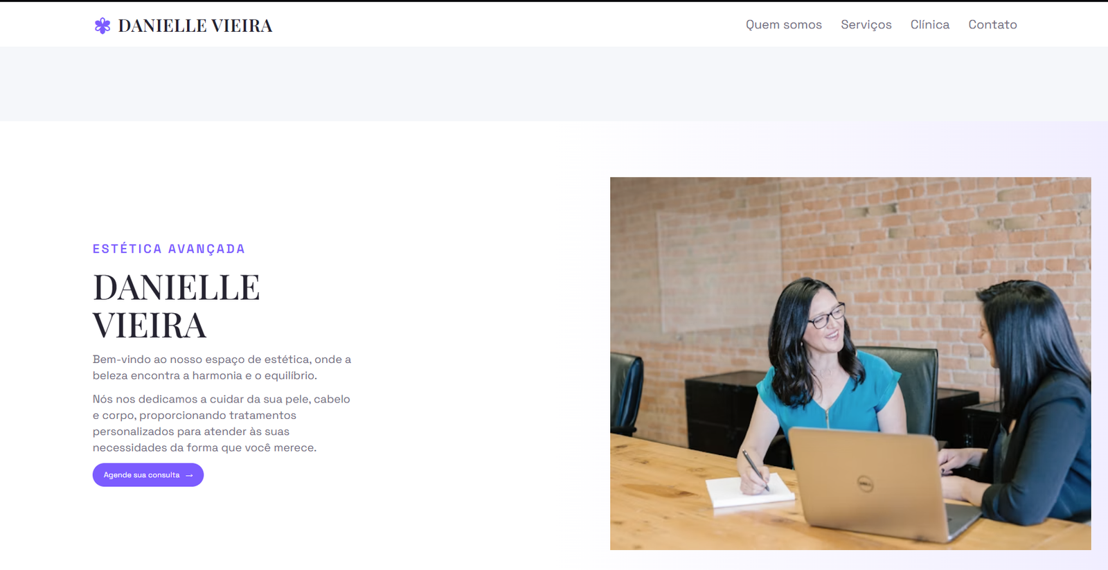 Prévia do site Daniviella