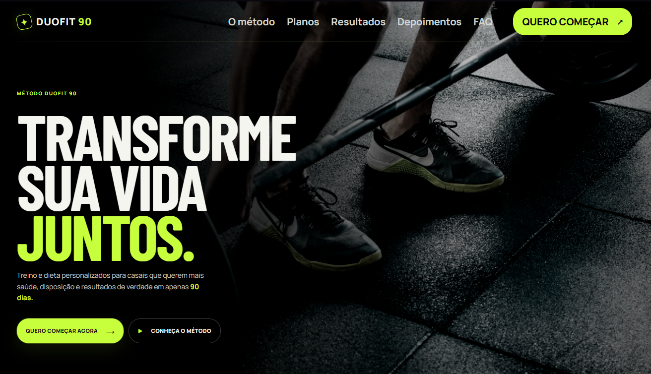 Prévia do site Duofit